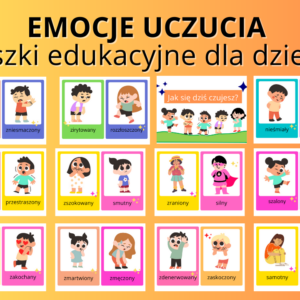 Plansze edukacyjne: Emocje i uczucia 22 elementy