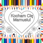 kolorowanka serce dla Mamy