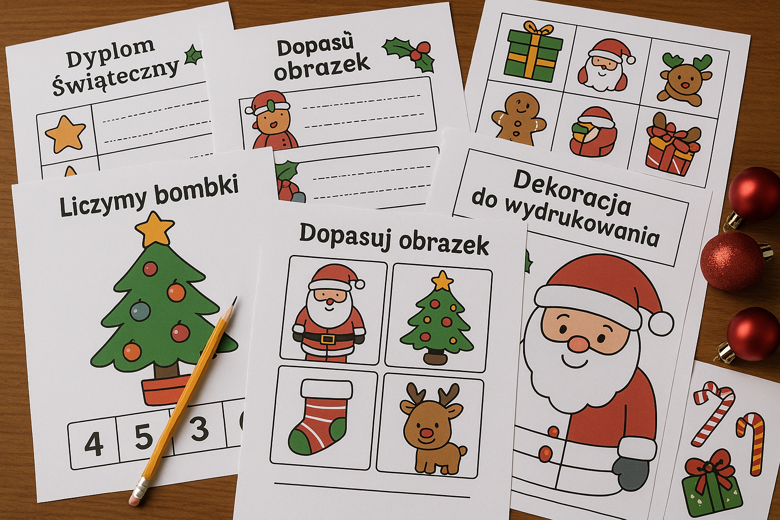 Świąteczne materiały edukacyjne do druku