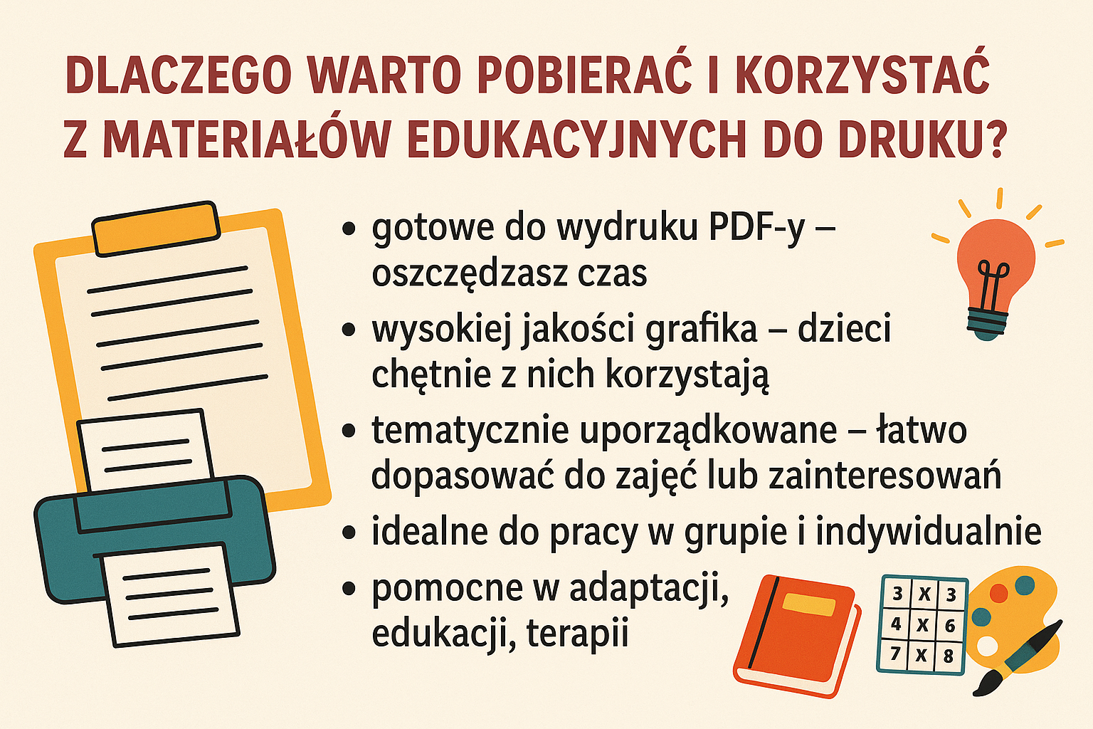 materiały edukacyjne do druku