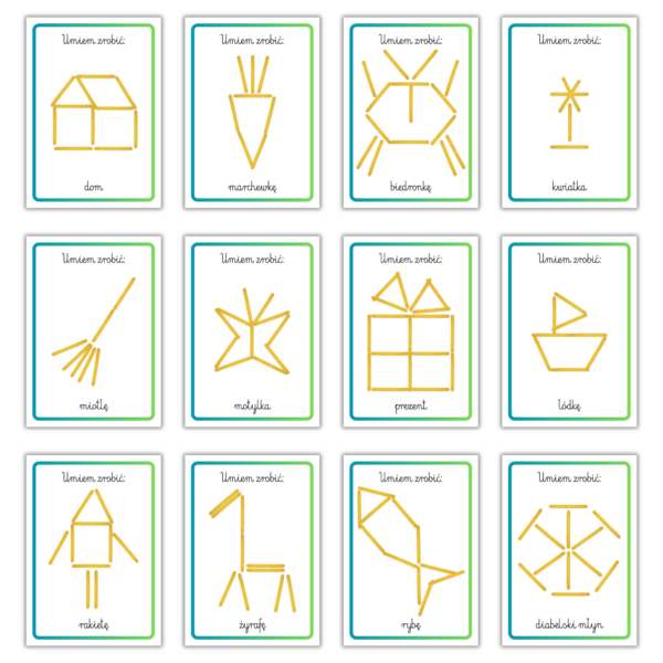 Budowanie kształtów z patyczków