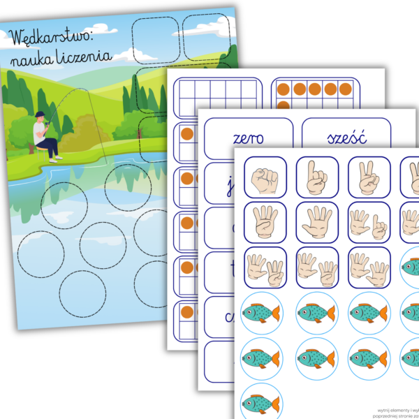 Wędkarstwo: Nauka liczenia – Zestaw edukacyjny (PDF)