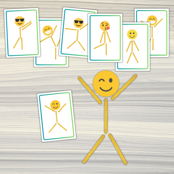 Układanka Stickman: Ludziki z patyczków do lodów – 24 Karty aktywności motoryka mała