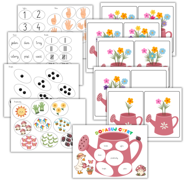 Dopasuj cyfry - matematyczna układanka 1-9: Trening liczenia i logicznego myślenia (PDF)